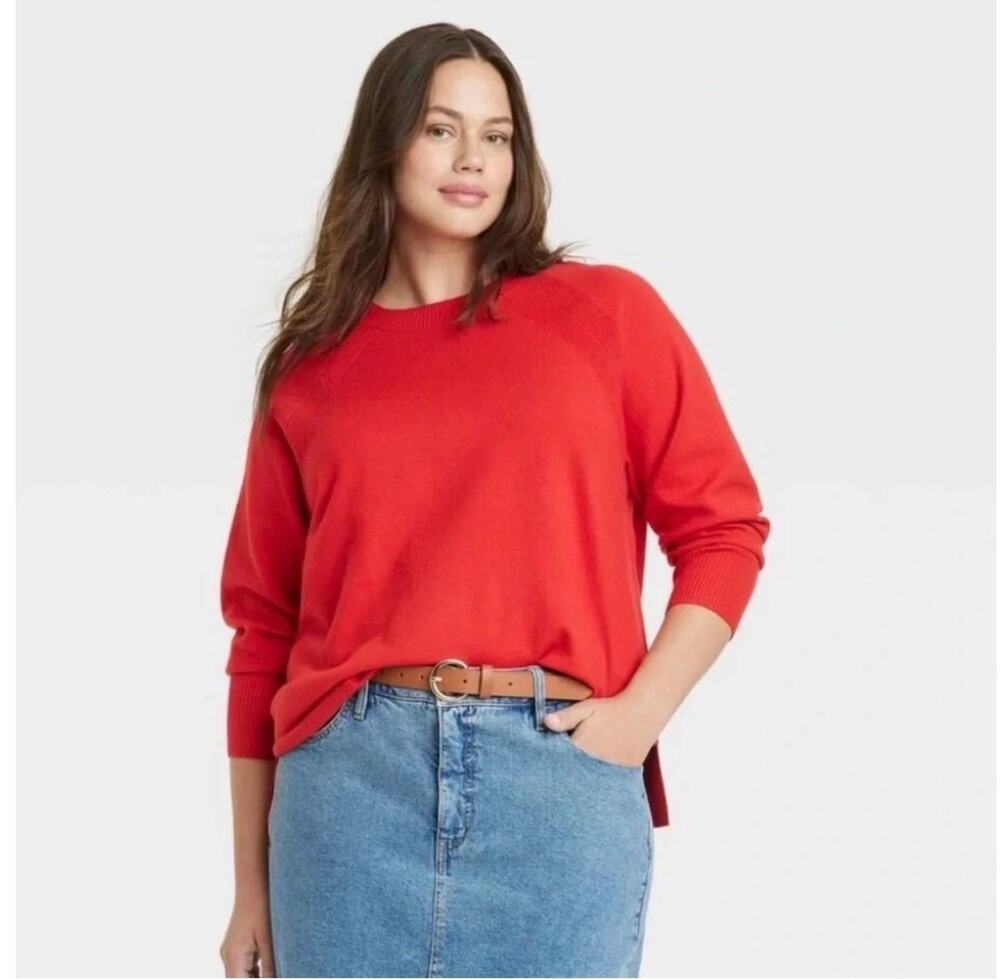 Ava and Viv 4X Sweater Red P2P 32